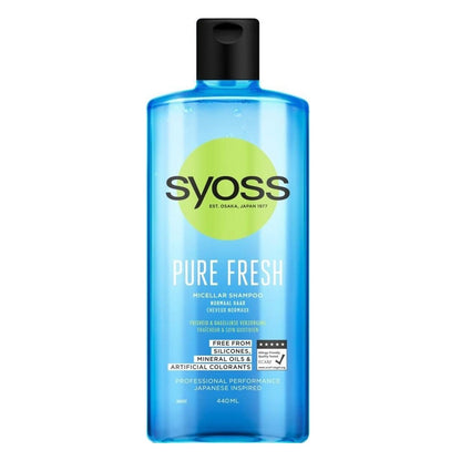 Syoss Pure Fresh Micellar Shampoo 440ml,5410091755294