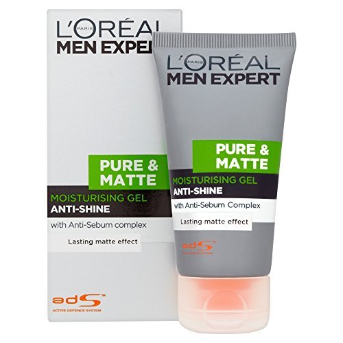 L'Oreal Paris Men Expert Pure & Matte Anti-Shine Moisturising Gel 50ml,3600520298870,