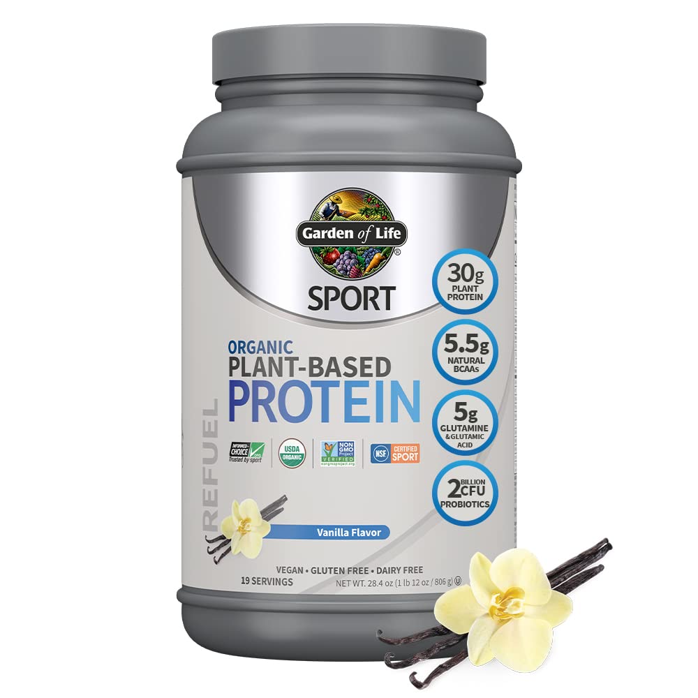 Garden Of Life Sport Organic Plant-Based Protein Vanilla Flavour Powder 806g