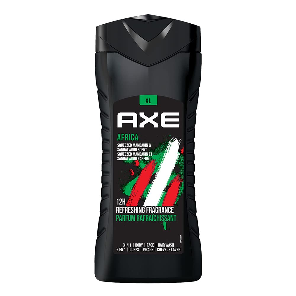 AXE Africa Mandarin & Sandalwood 3-In-1 Body, Face & Hair Wash 400ml,8901030866814