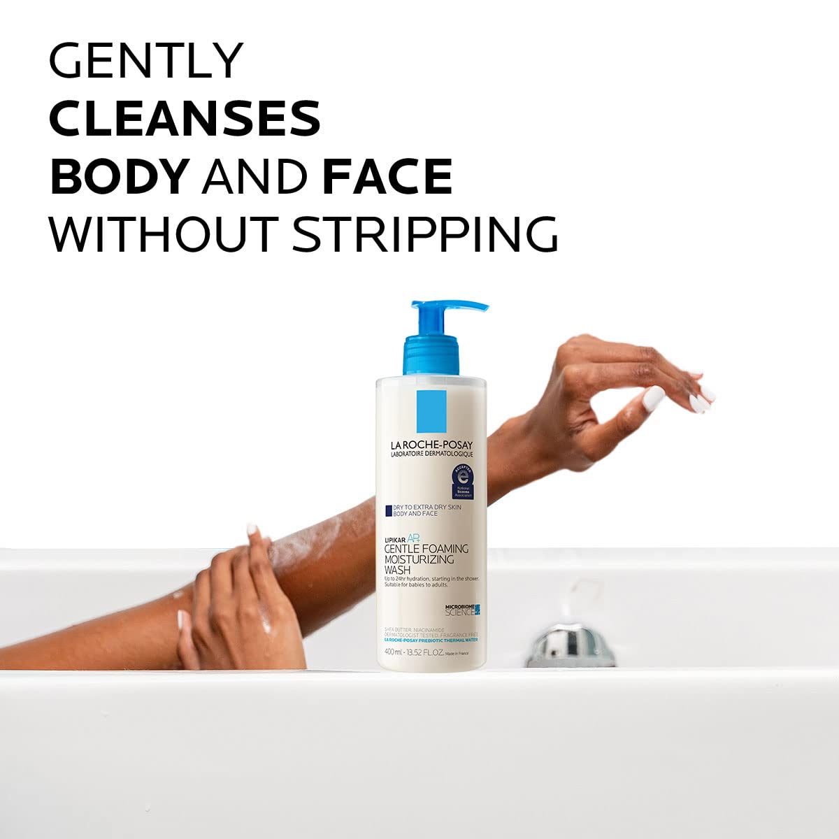 La Roche-Posay Lipikar AP+ Gentle Foaming Moisturizing Wash 400ml,3337875751032
