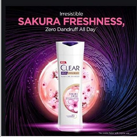 Clear Sakura Fresh Anti-Dandruff Scalp Care Shampoo 325ml,8851932399678