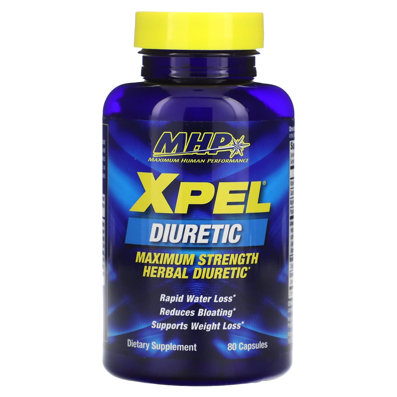 MHP XPEL Diuretic Maximum Strength Herbal Diuretic 80 Capsules,666222941004