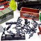 56 Pcs Toy Soldiers Figures, German Camouflage Weapons, Army Battle Toy Set, Weapons Pack Military Accessories Kits, Toys Building Blocks Compatible With Major Brand, 3 Years Old And Up,