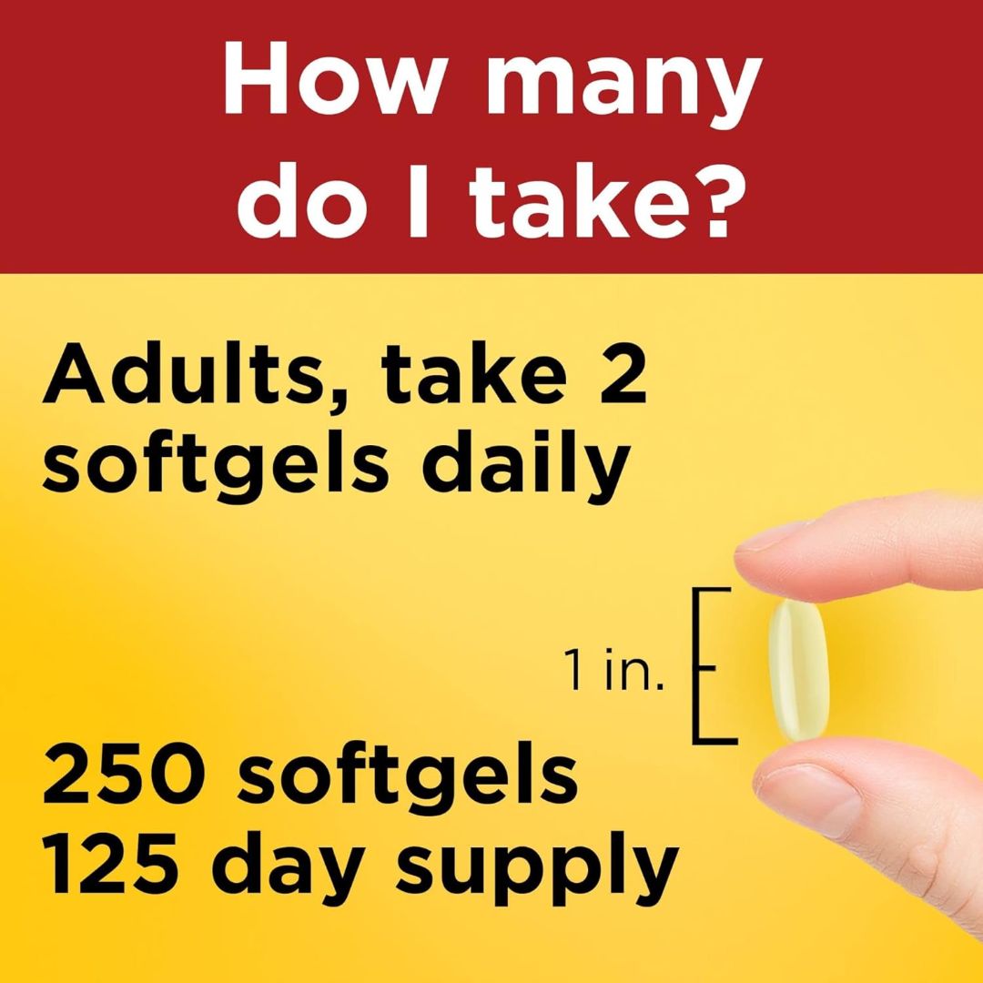 Nature Made Fish Oil 1000mg Omega-3 250 Softgels