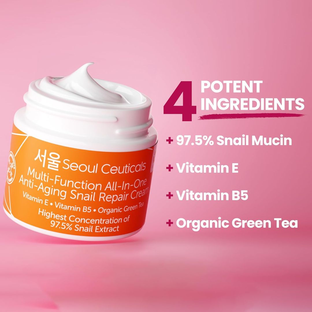 Seoul Ceuticals Korean Skin Care Anti-Aging Snail Repair Cream 60ml