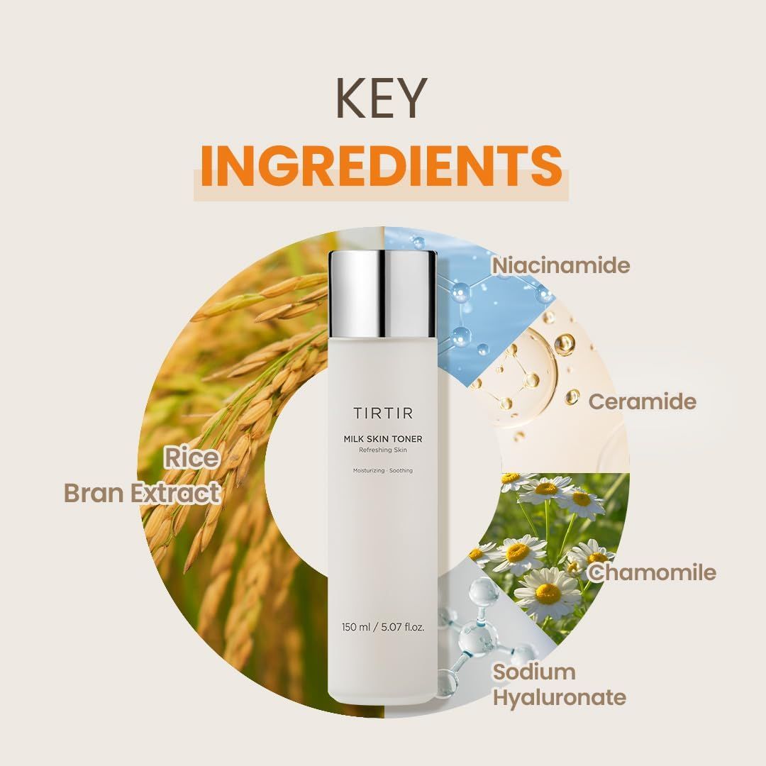 TIRTIR Moisturizing & Soothing Milk Refreshing Skin Rice Toner 150ml,8809928131153