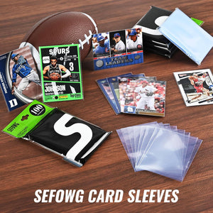 Card Sleeves 600 Count Clear Soft Penny Sleeves for Baseball Football Trading Game Cards
