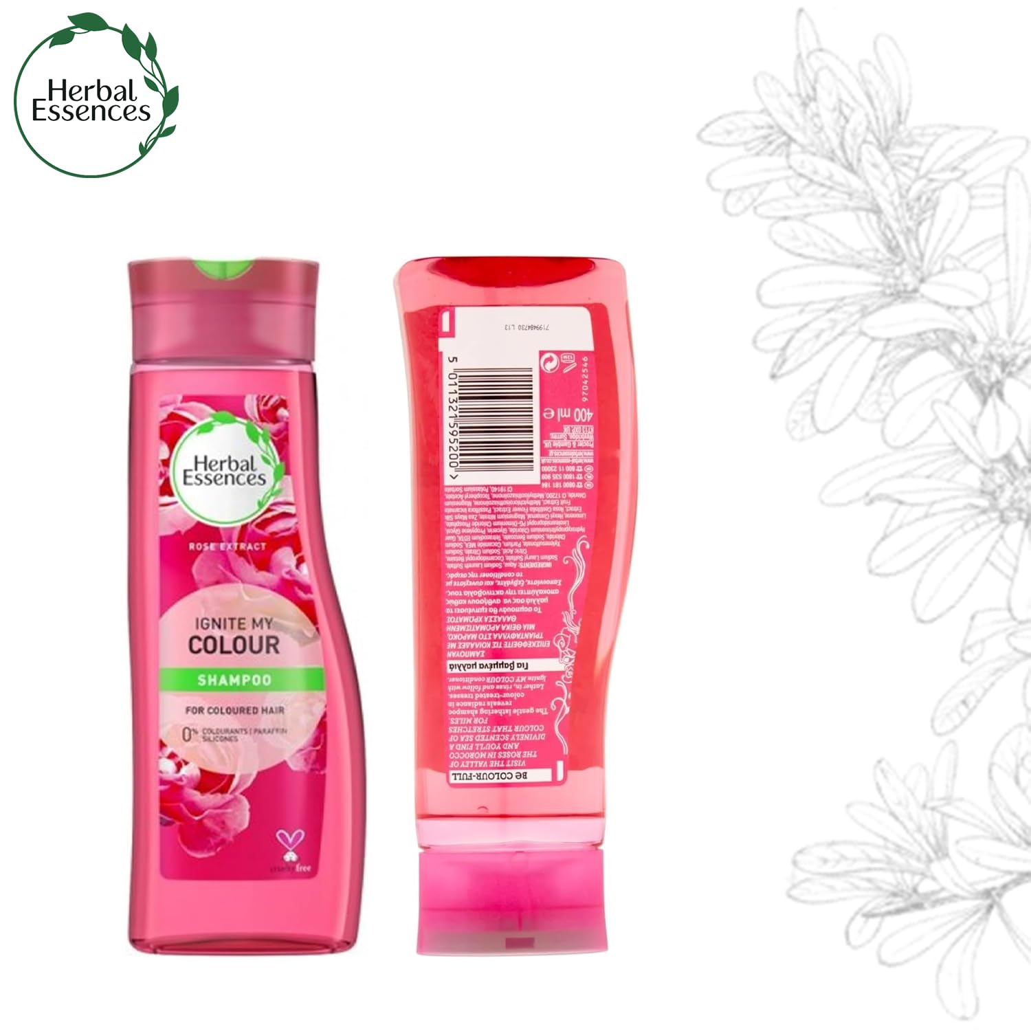 Herbal Essences Rose Extract Ignite My Colour Shampoo 400ml,5011321595200