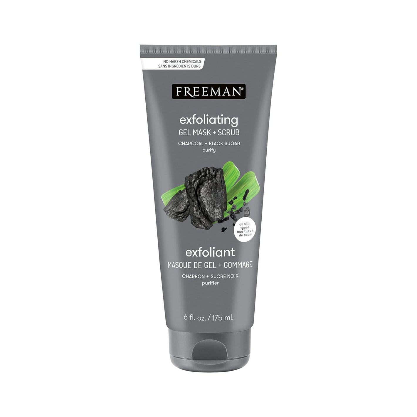 Freeman Charcoal + Black Sugar Purify Exfoliating Gel Mask + Scrub 175ml