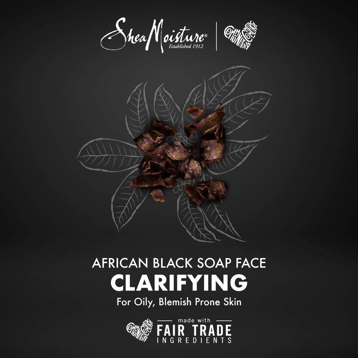 Shea Moisture African Black Shea Butter Bar Soap For Acne-Prone Face & Body 99g,764302270003,