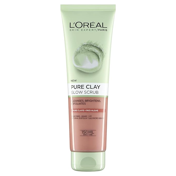 L'Oreal Paris Skin Expert Pure Clay Red Algae Glow Scrub 150ml,3600523430925,