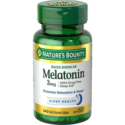 Nature's Bounty Melatonin 3mg 240 Tablets