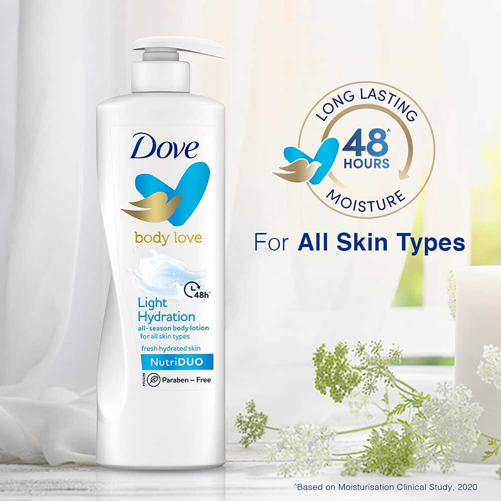 Dove Body Love Light Hydration All-Season Body Lotion For All Skin Types 400ml,4000388563902,