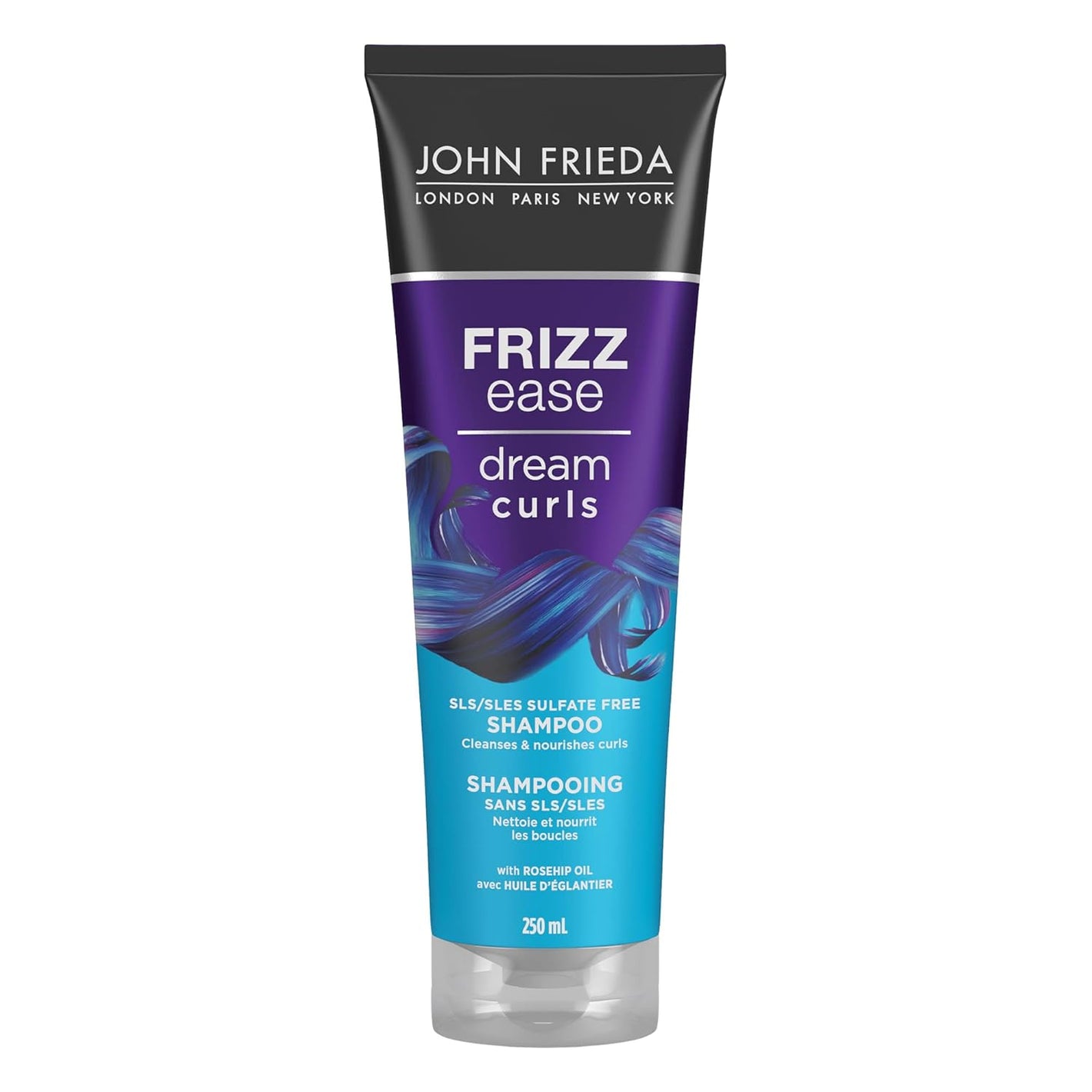 John Frieda Frizz Ease Dream Curls Sulfate Free Rosehip Oil Shampoo 250ml,5017634005962,