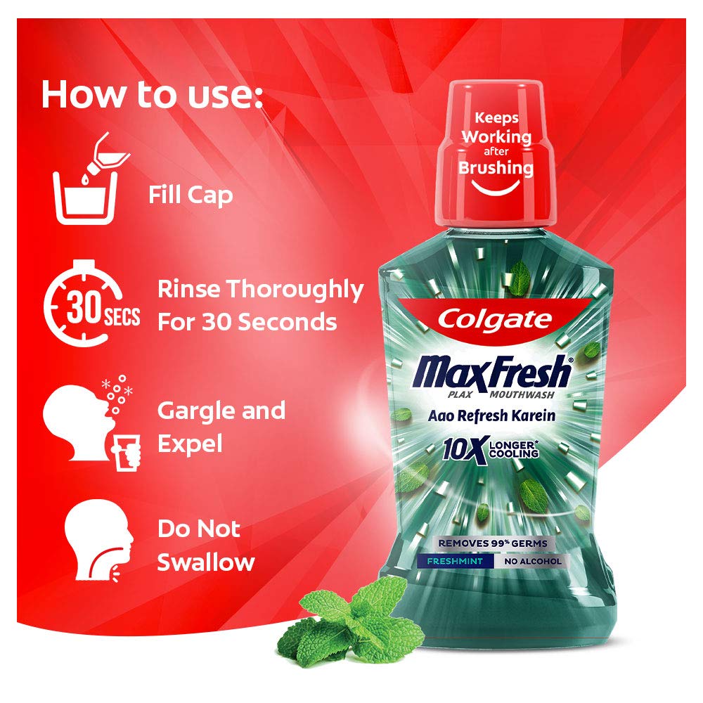 Colgate Plax Fresh Mint Mouthwash 500ml,8850006304839,