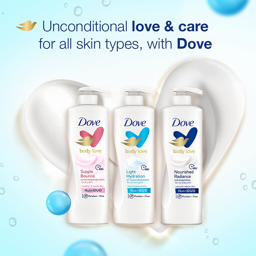Dove Body Love Light Hydration All-Season Body Lotion For All Skin Types 400ml,4000388563902,