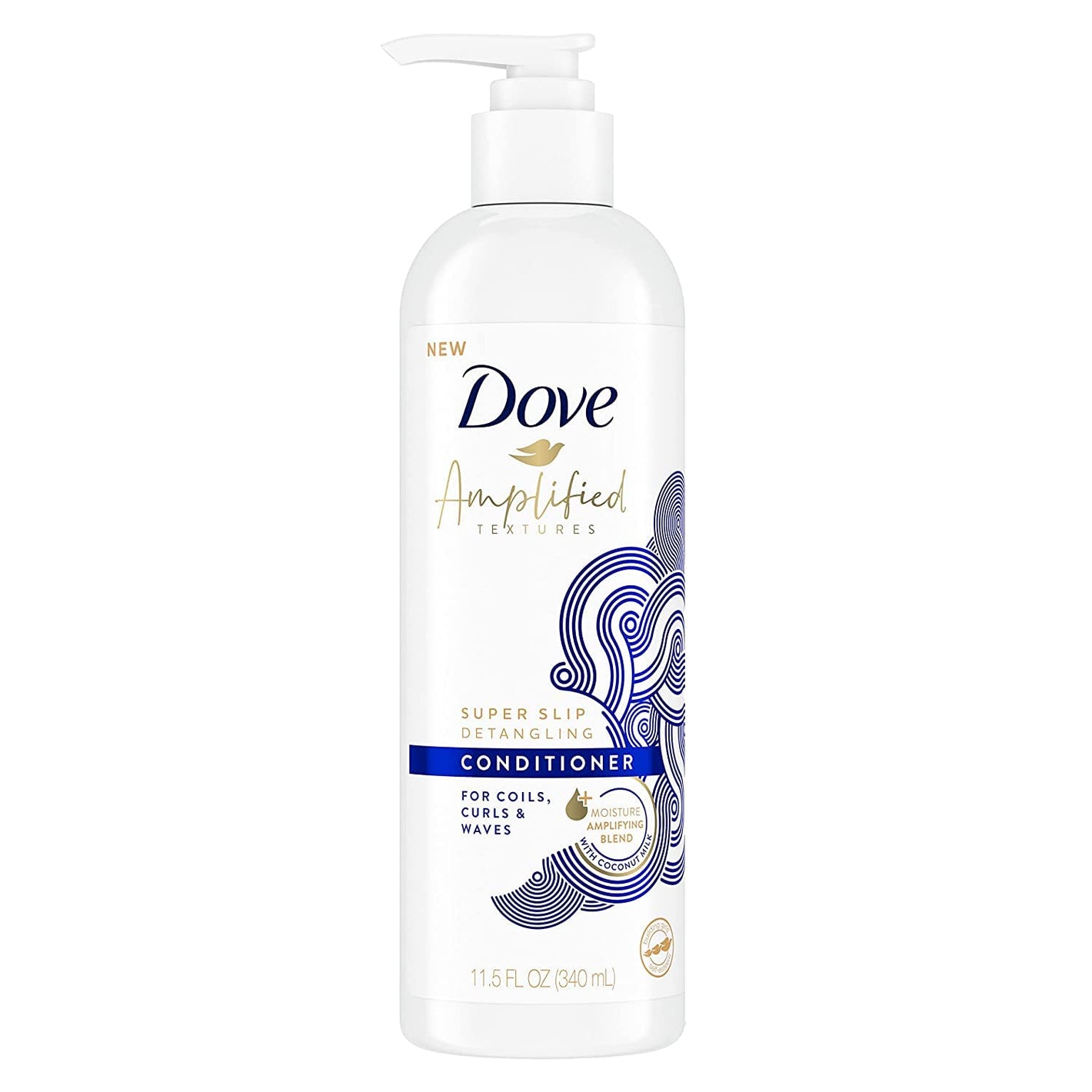 Dove Amplified Textures Super Slip Detangling Conditioner 340ml,079400471345,