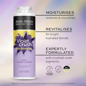 John Frieda Violet Crush For Blondes Crushed Violet Pigments Conditioner 500ml,5037156274769,