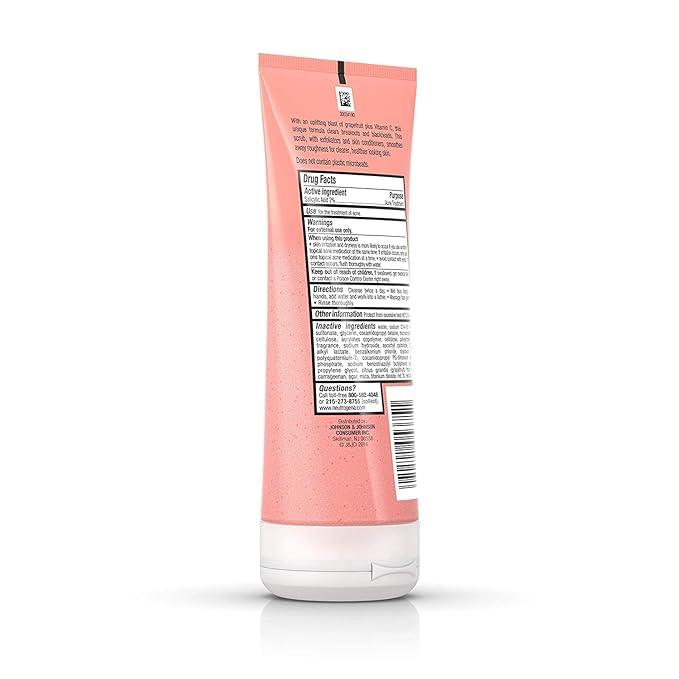 Neutrogena Oil-Free Acne Wash Pink Grapefruit Foaming Scrub 198ml,070501053751