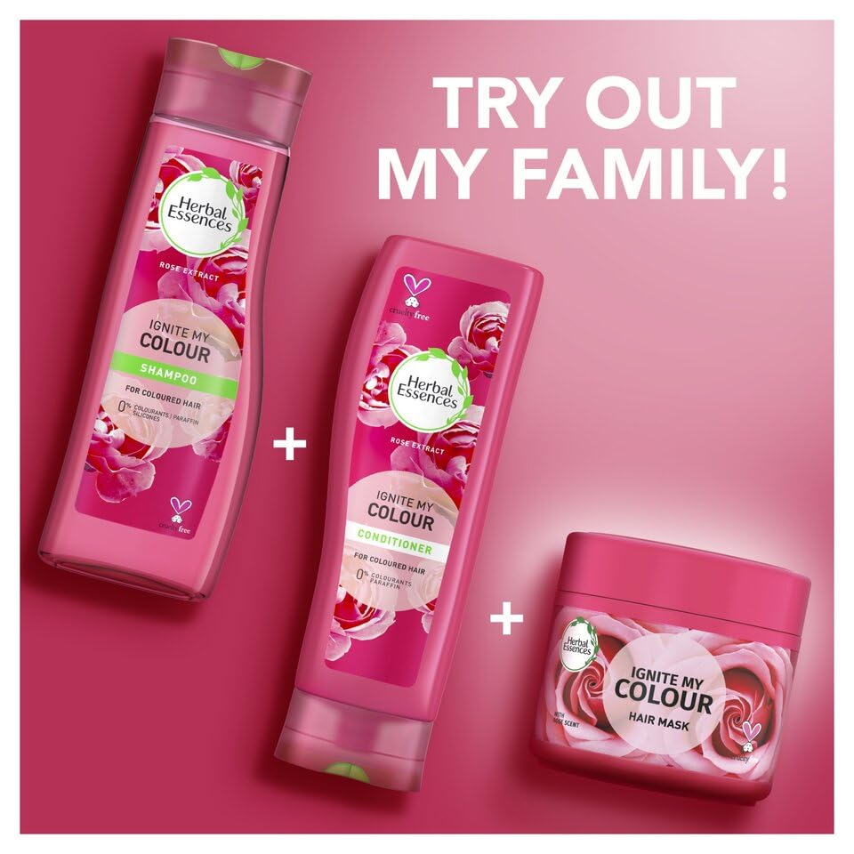 Herbal Essences Rose Extract Ignite My Colour Shampoo 400ml,5011321595200
