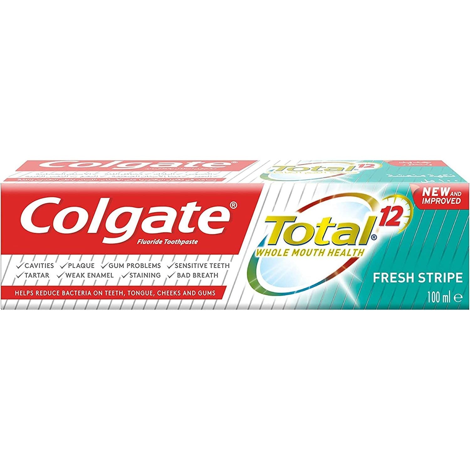 Colgate Total 12 Fresh Stripe Toothpaste 100ml,8718951236783,