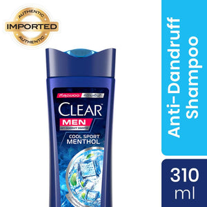 Clear Men Cool Sport Menthol Anti-Dandruff Shampoo 310ml,8851932391801,