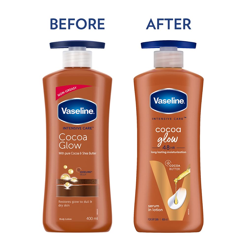 Vaseline Intensive Care Cocoa Glow Cocoa Butter Lotion 400ml,6001087357067