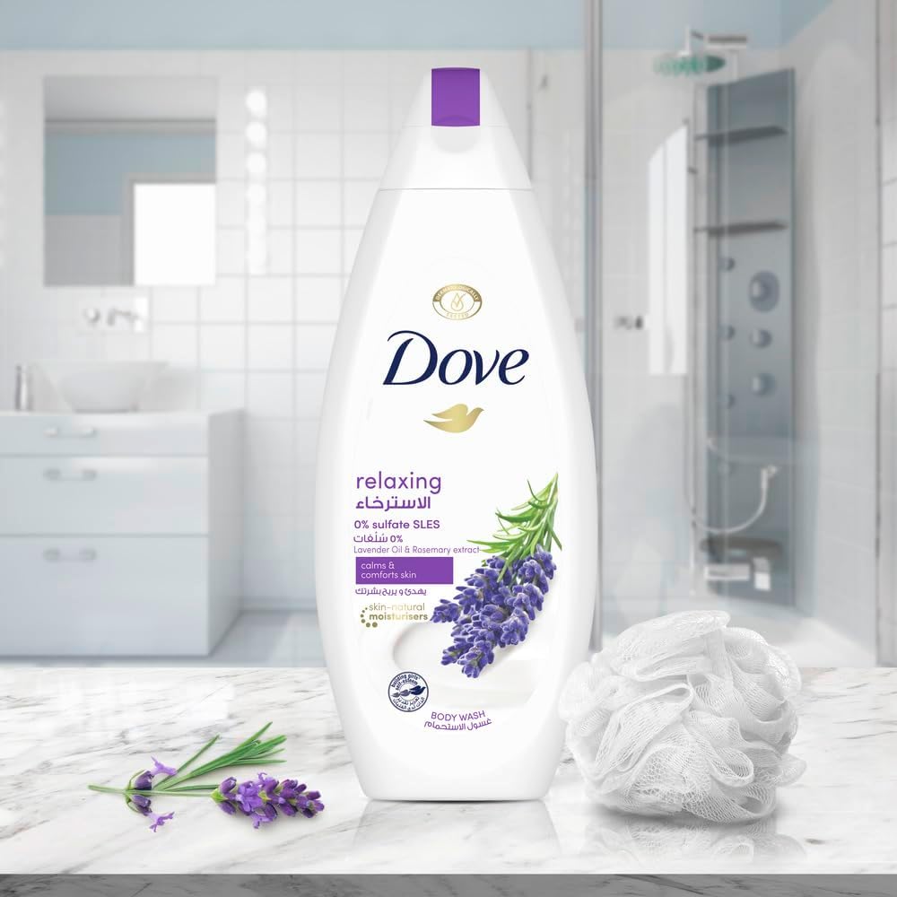 Dove Relaxing Lavender Oil & Rosemary Body Wash 500ml,8710908881541,