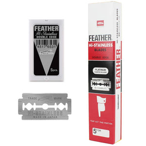 Feather Hi-Stainless Double Edge Blades (Pack Of 20) 5 Blades Each