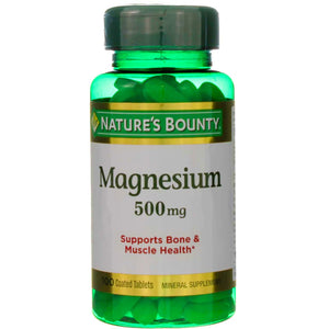 Nature's Bounty Magnesium 500mg 100 Tablets