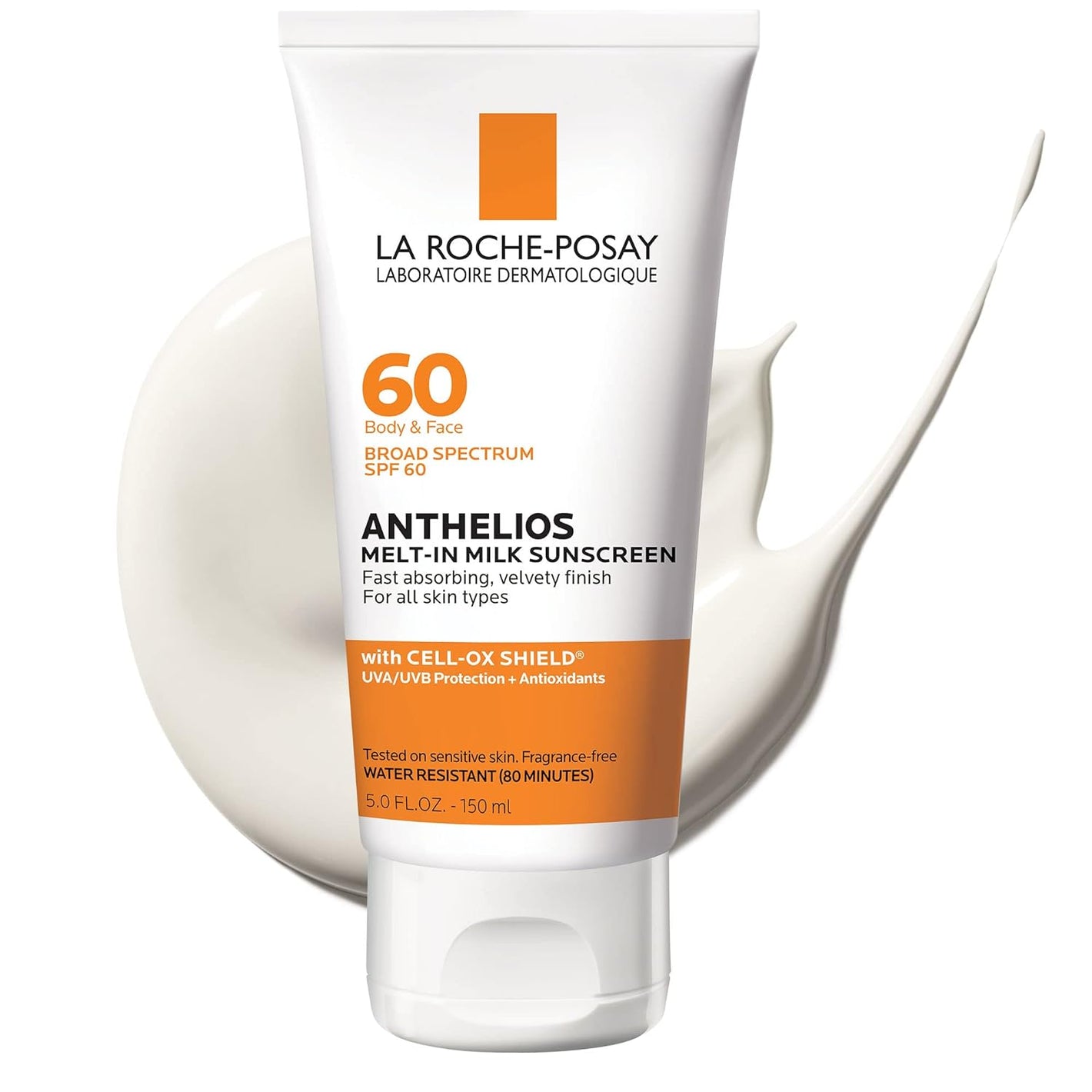 La Roche-Posay Anthelios SPF 60 Melt-In Milk Body & Face Sunscreen 150ml,883140500322