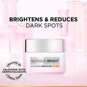 L'Oreal Paris Glycolic-Bright SPF 17 Glowing Day Cream 50ml,8994993016525,