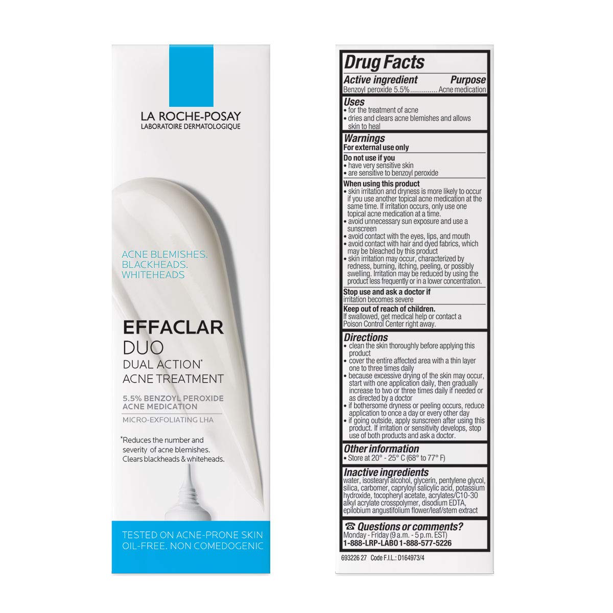 La Roche-Posay Effaclar Duo Dual Action Acne Treatment 20ml,3606000508804