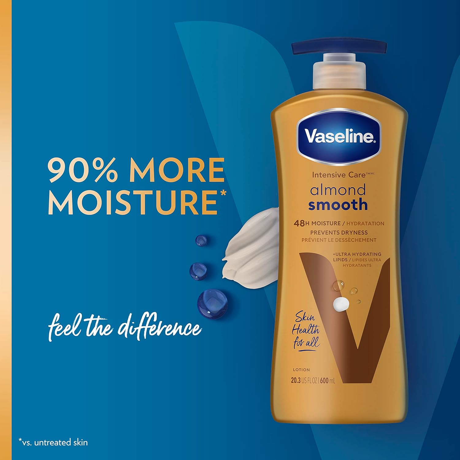 Vaseline Intensive Care Almond Smooth Body Lotion 600ml,305210044647