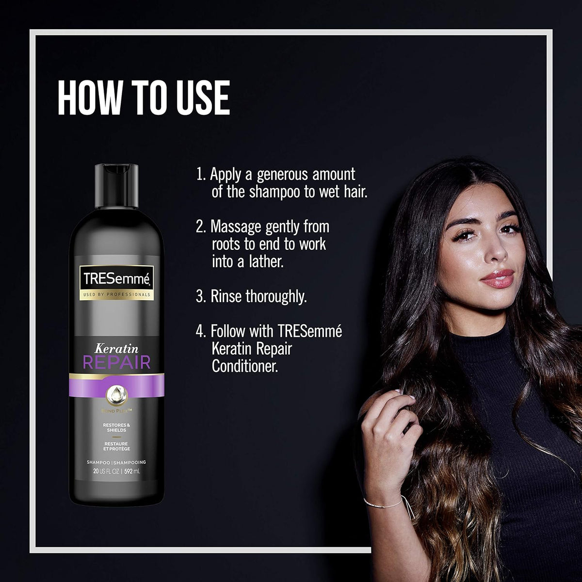 Tresemme Pro Collection Keratin Repair Shampoo 592ml,022400007779