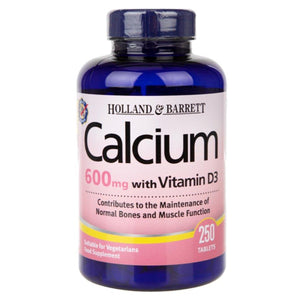Holland & Barrett Calcium 600mg Vitamin D3 250 Tablets,5017174042335,