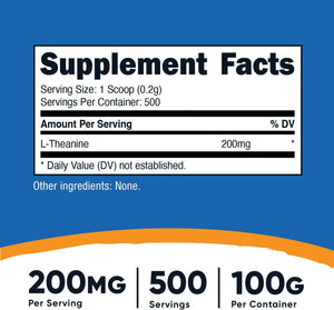 Nutricost L-Theanine Unflavored Powder 100g