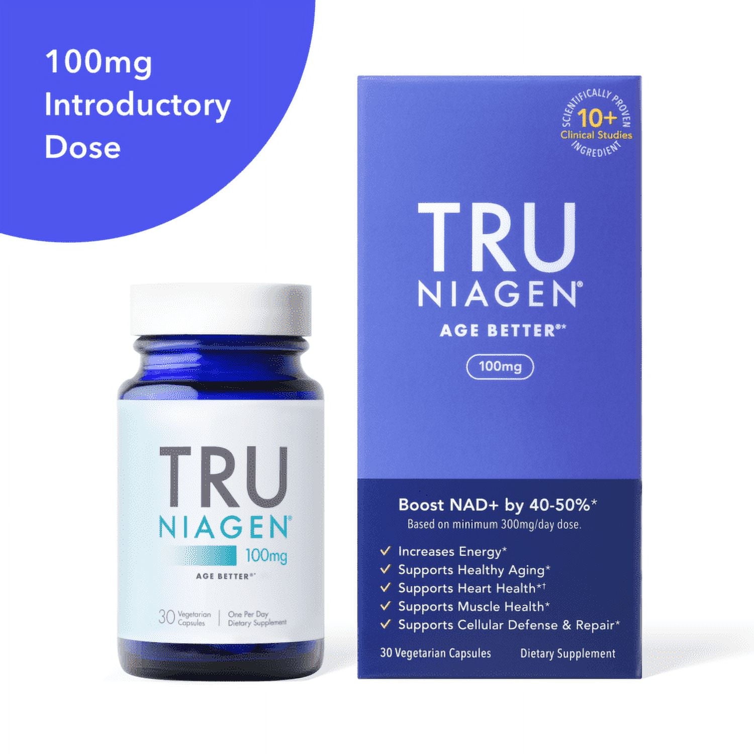 Tru Niagen Age Better 100mg 30 Veg Capsules,850015311468