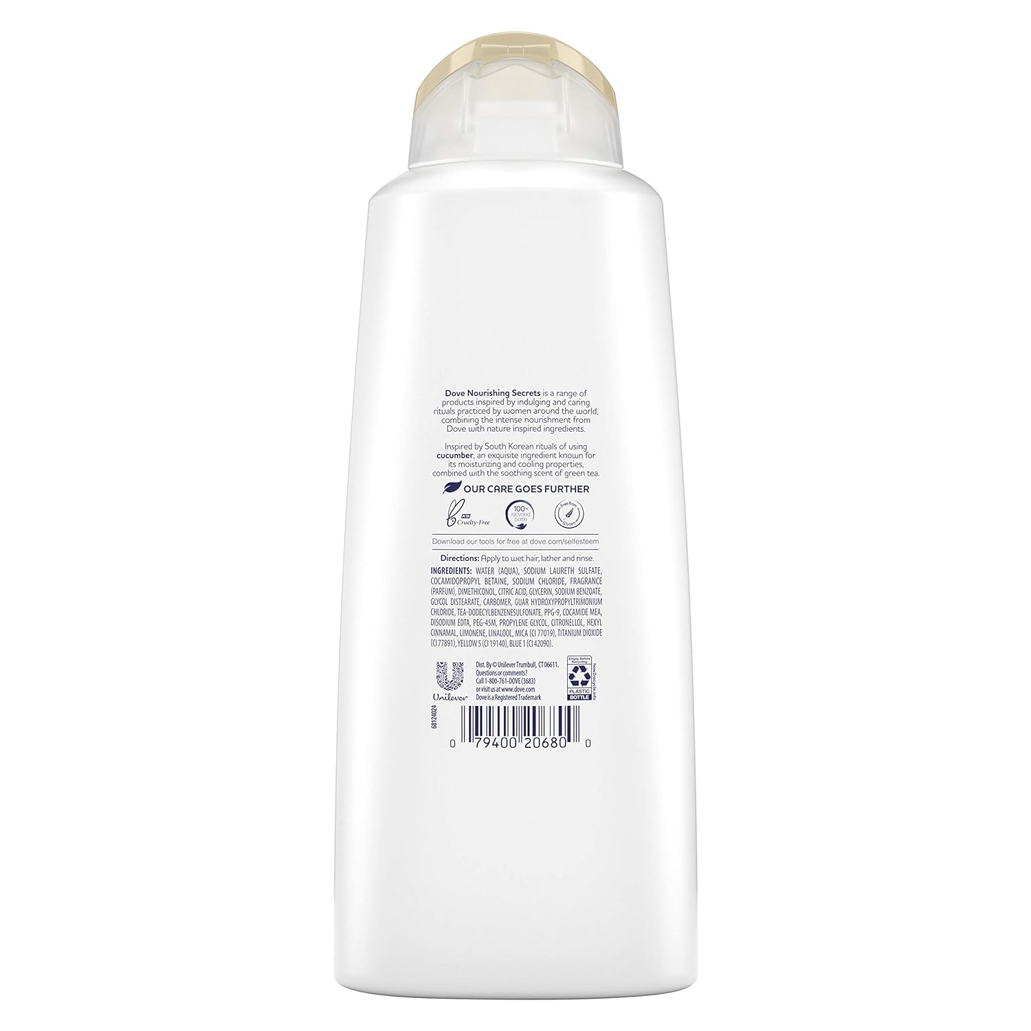 Dove Nourishing Secrets Cucumber & Green Tea Cool Moisture Shampoo 603ml,079400206800,
