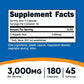 Nutricost D-Aspartic Acid 3000mg 180 Capsules