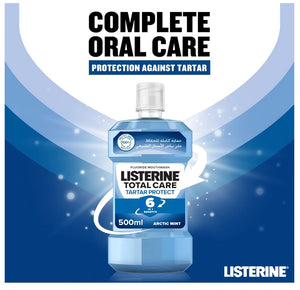 Listerine Total Care Tartar Protect 6-In-1 Arctic Mint Mouthwash 500ml