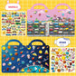 6?Set Puffy Sticker Books, 3D Reusable, Farm, Dinosaur, Ocean & Space Themes, Kids Ages 2–4 Activity Toys