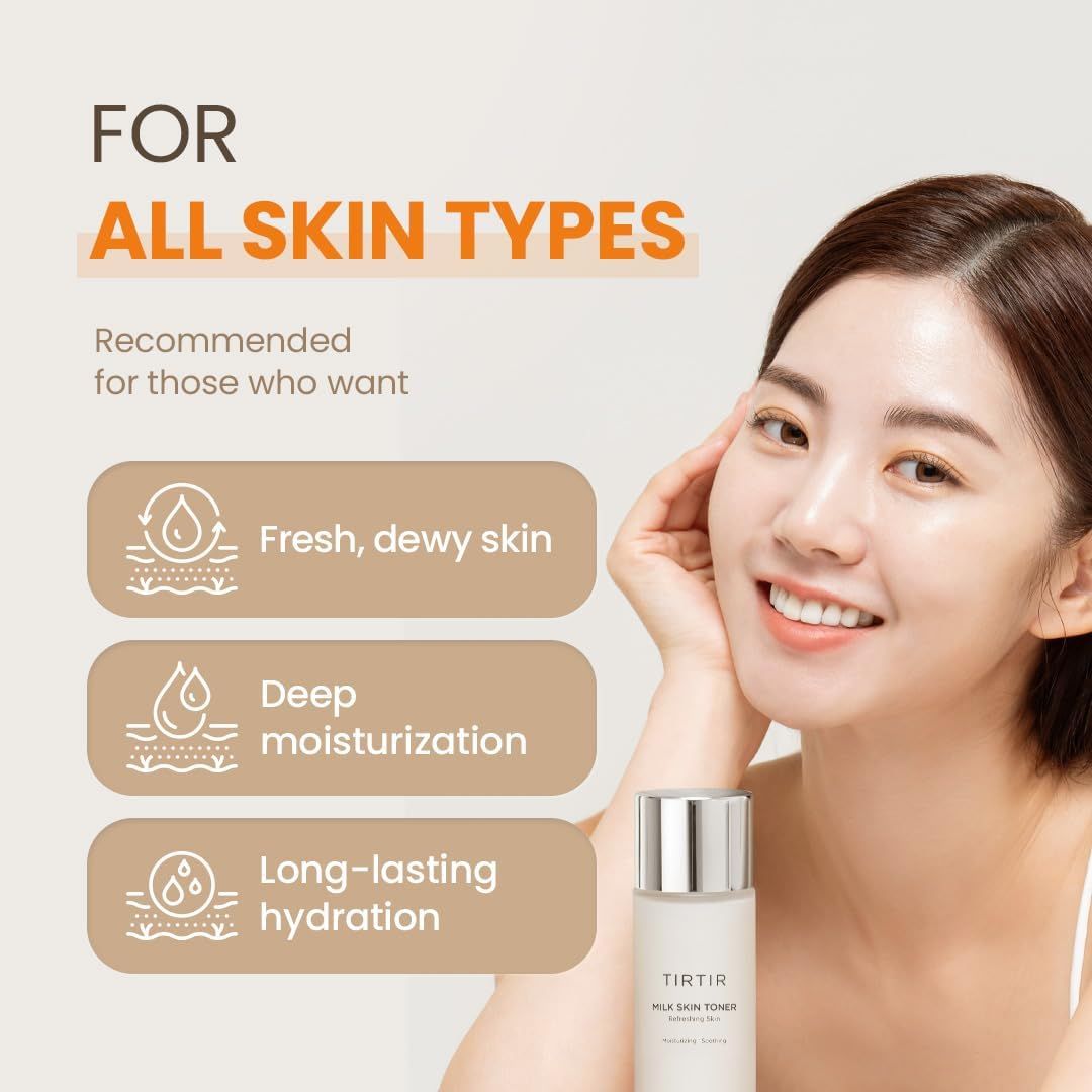 TIRTIR Moisturizing & Soothing Milk Refreshing Skin Rice Toner 150ml,8809928131153