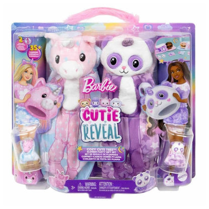 Mattel Barbie Cutie Reveal Slumber Party Gift Set 2 Doll 35+Surprises For Kids 3+ Years