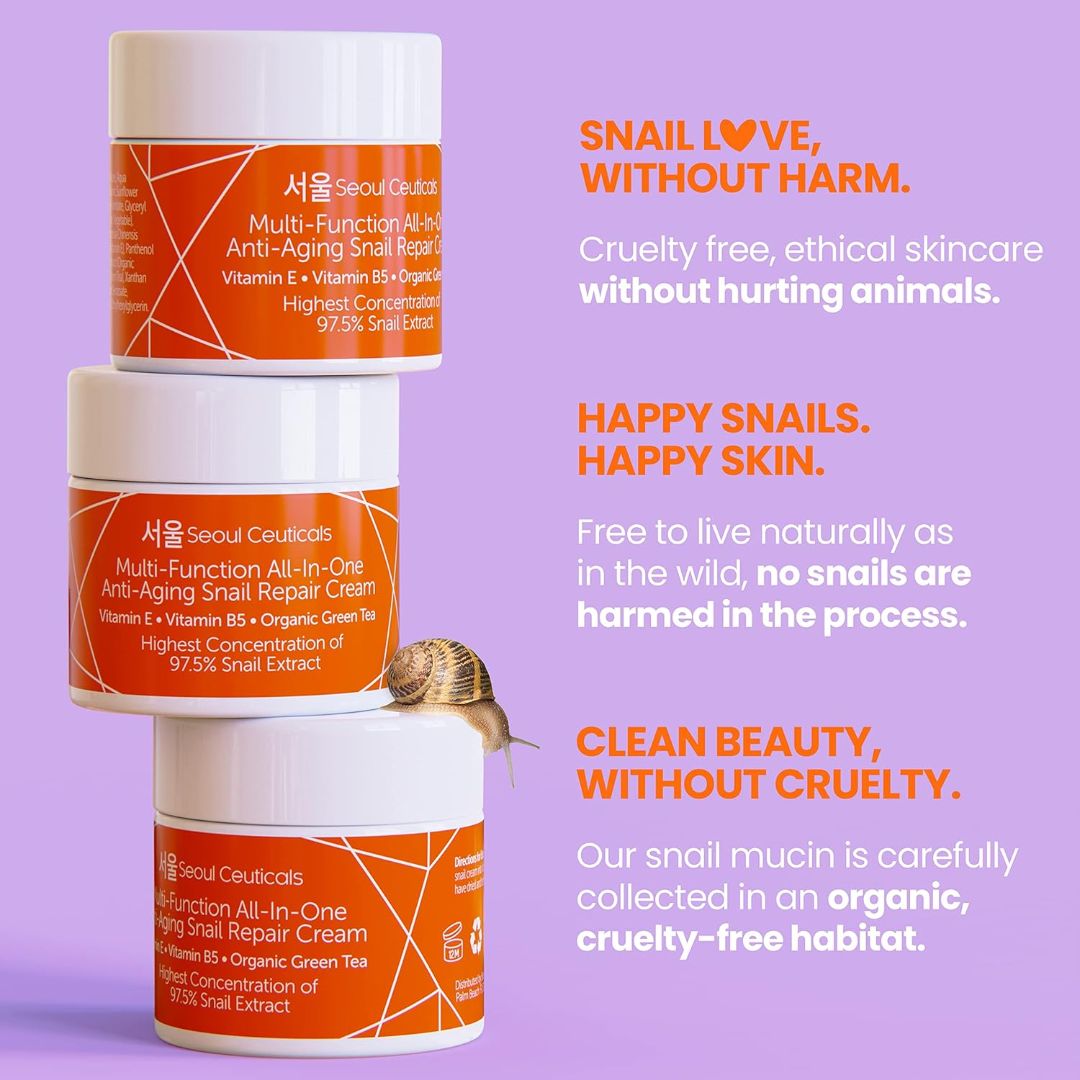 Seoul Ceuticals Korean Skin Care Anti-Aging Snail Repair Cream 60ml