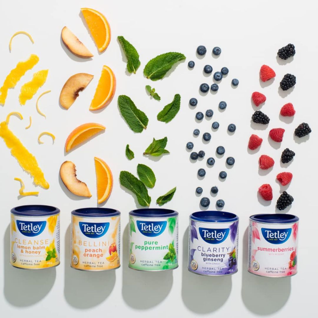 Tetley Pure Peppermint Herbal Tea Bags (Pack Of 20) 1.6g Each,057174201245