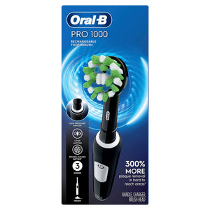 Oral-B Black Pro 1000 Power Rechargeable Electric Toothbrush