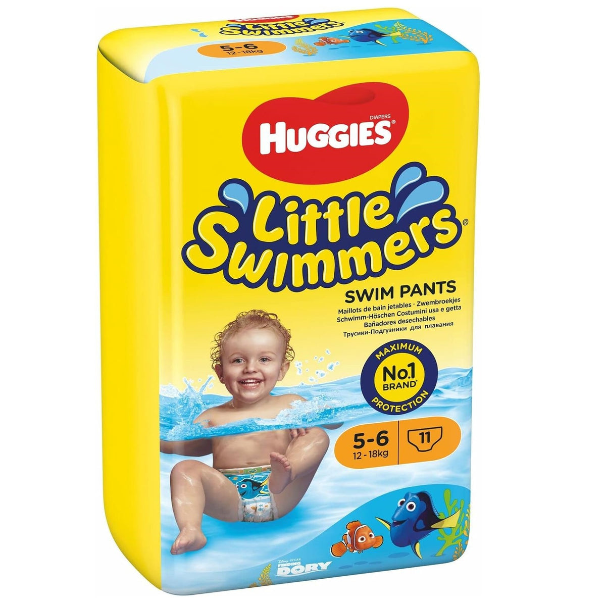 Huggies Little Swimmers Disney Pixar Finding Dory 11 Swim Nappies Size No.5-6 (12-18kg),5029053538426,