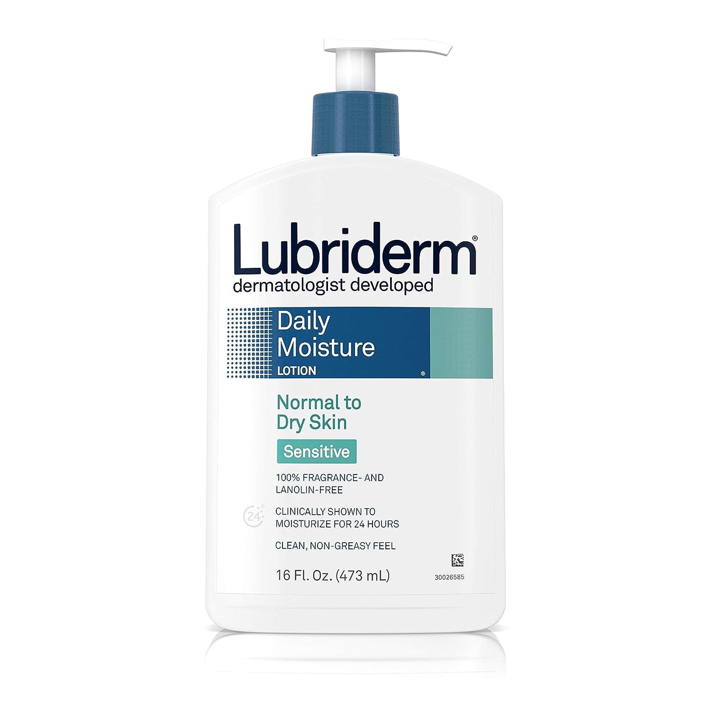 Lubriderm Daily Moisture Sensitive Normal To Dry Skin Fragrance Free Body Lotion 473ml,052800483163,